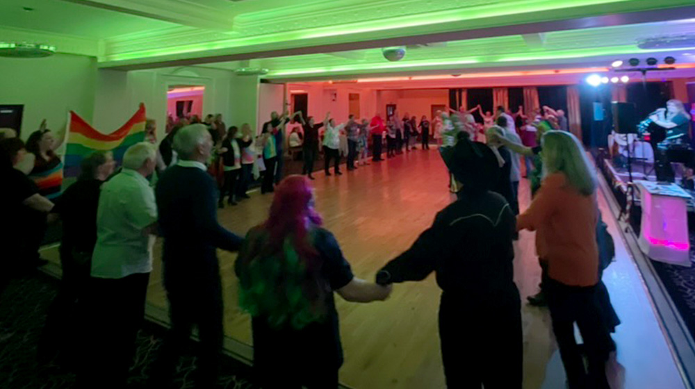 Guests enjoying the dance floor at a Westline event